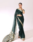 Emerald Banarsi Saree
