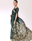 Emerald Banarsi Saree