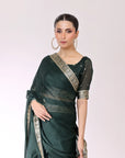 Emerald Banarsi Saree