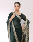 Emerald Banarsi Saree
