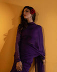Purple Stone Saree - Ripret