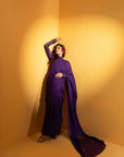 Purple Stone Saree - Ripret