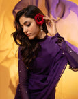 Purple Stone Saree - Ripret