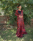 Red Floral Saree - Ripret