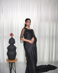 Black Cutdana Saree