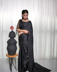 Black Cutdana Saree