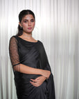Black Cutdana Saree