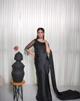 Black Cutdana Saree