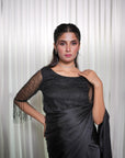 Black Cutdana Saree