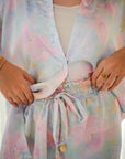 Pastel Floral Button-Down Set