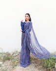 Blue Chunri Saree