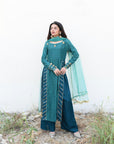 Green Stripe Gota Suit