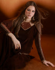 Brown Velvet Gharara