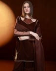 Brown Velvet Gharara