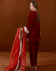 Maroon Velvet Set