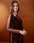 Brown Velvet Gharara