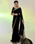 Black Banarsi saree