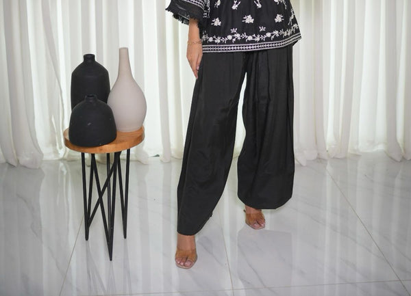 Black Wide leg shalwar