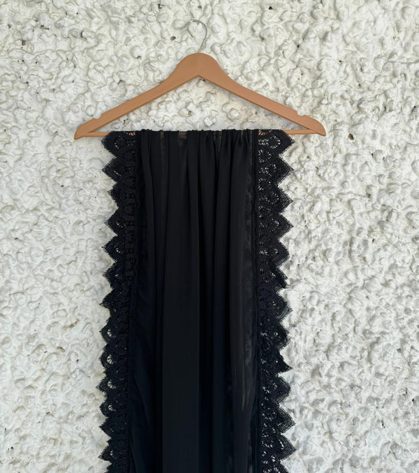 Black Laced Dupatta