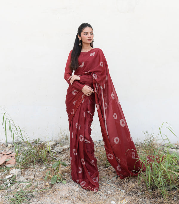 Shibori saree