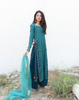 Green Stripe Gota Suit